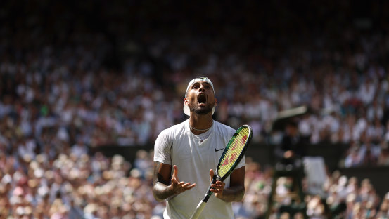 Nick Kyrgios lors de la finale de Wimbledon l'an dernier.