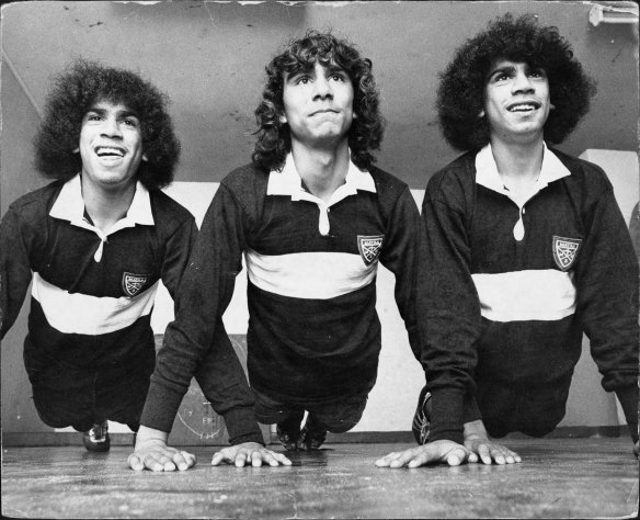 Glen Ella, Gary Ella et Mark Ella en 1975.