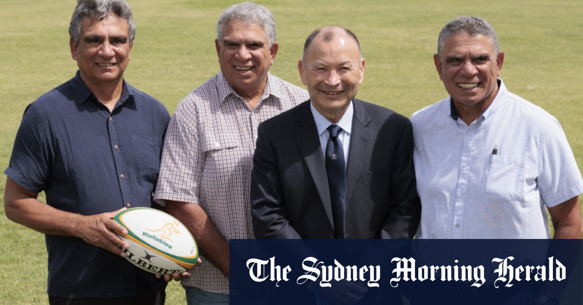 L'entraîneur des Wallabies Eddie Jones et les frères Ella se retrouvent au lycée de Matraville