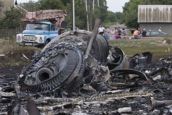 L'épave du MH17.