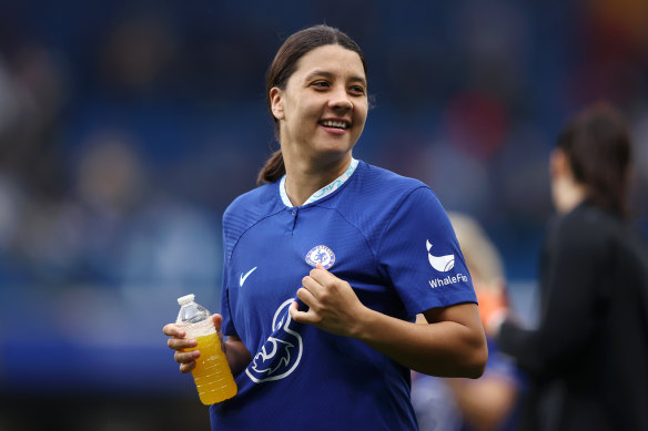 Sam Kerr dirigera l'attaque de Chelsea contre Manchester United lors de la finale de la FA Cup à Wembley dimanche.