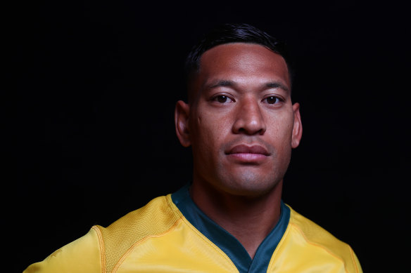 Ancien Wallaby Israel Folau en 2018.