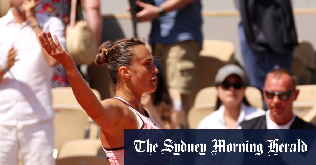 Aryna Sabalenka et Storm Sanders remportent les matchs du premier tour de Roland Garros