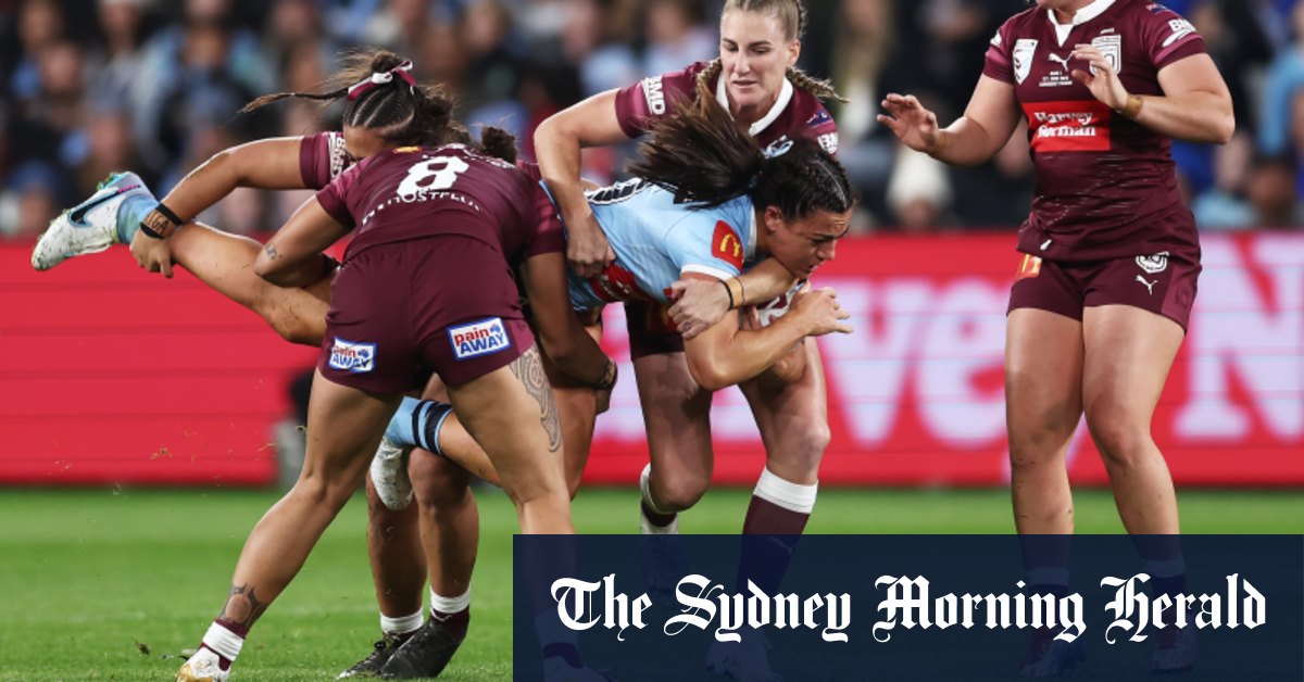 La blessure d'Isabelle Kelly ajoute aux malheurs des NSW Sky Blues alors que les Maroons du Queensland remportent le premier match