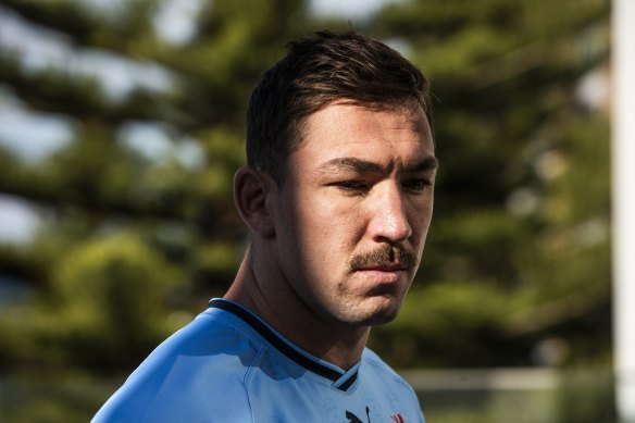 Mardi, le débutant des Blues Reece Robson profite du soleil de Sydney