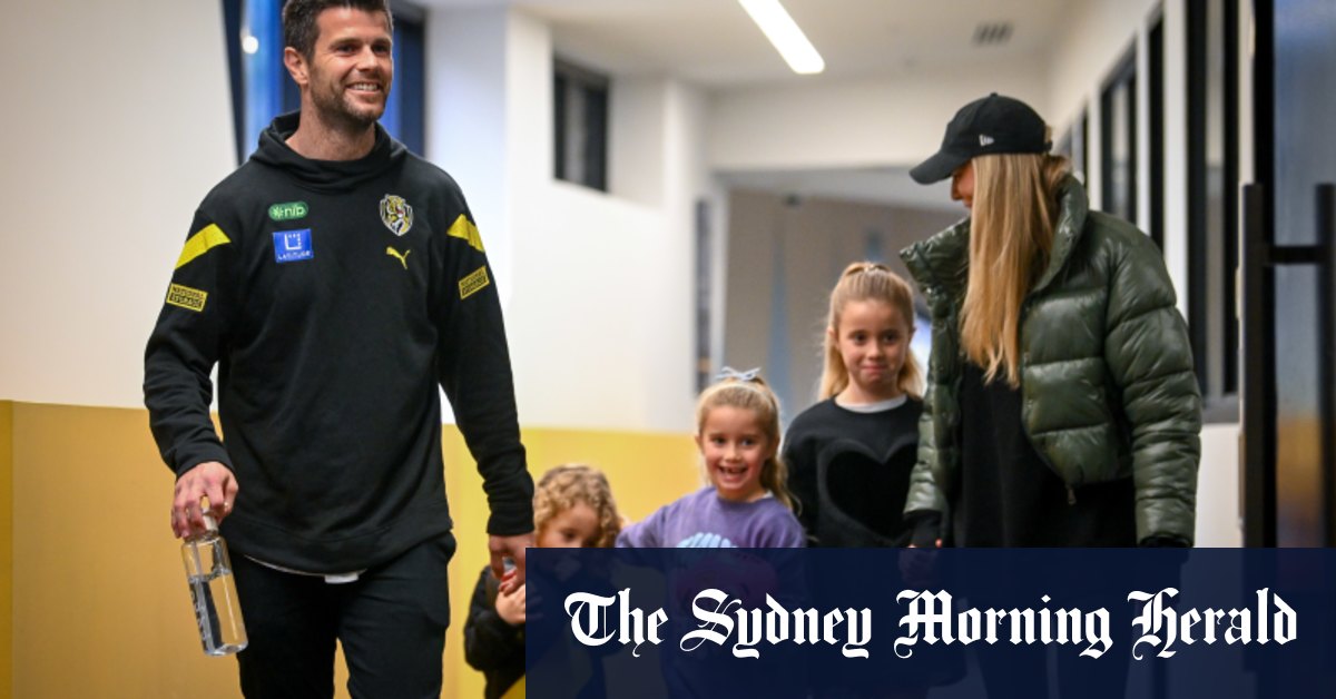 Trent Cotchin des Richmond Tigers profite de chaque instant avant le match 300