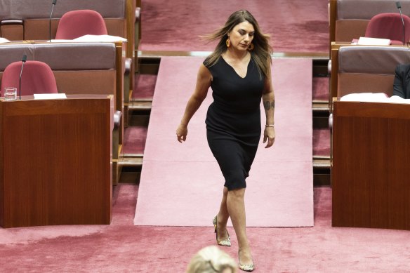 Lidia Thorpe au Sénat jeudi.
