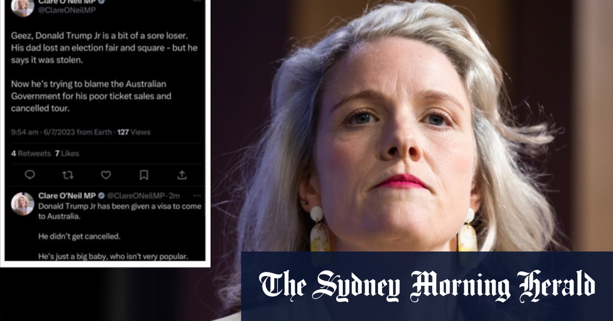 Clare O'Neil qualifie Donald Trump jr de "gros bébé" dans des tweets supprimés