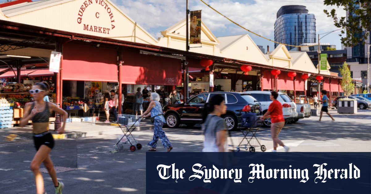 Marché historique construit sur le site du premier cimetière de Melbourne