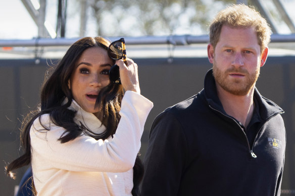 Le duc et la duchesse de Sussex, le prince Harry et Megan aux Jeux Invictus l'année dernière.