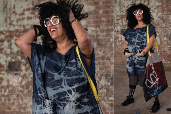 L'artiste Kaye Guthrie Adonis, basée à Perth, lors de l'avant-première de Sydney Contemporary.