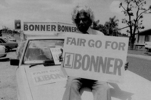 Bonner fait campagne dans l'extrême nord du Queensland en 1983.