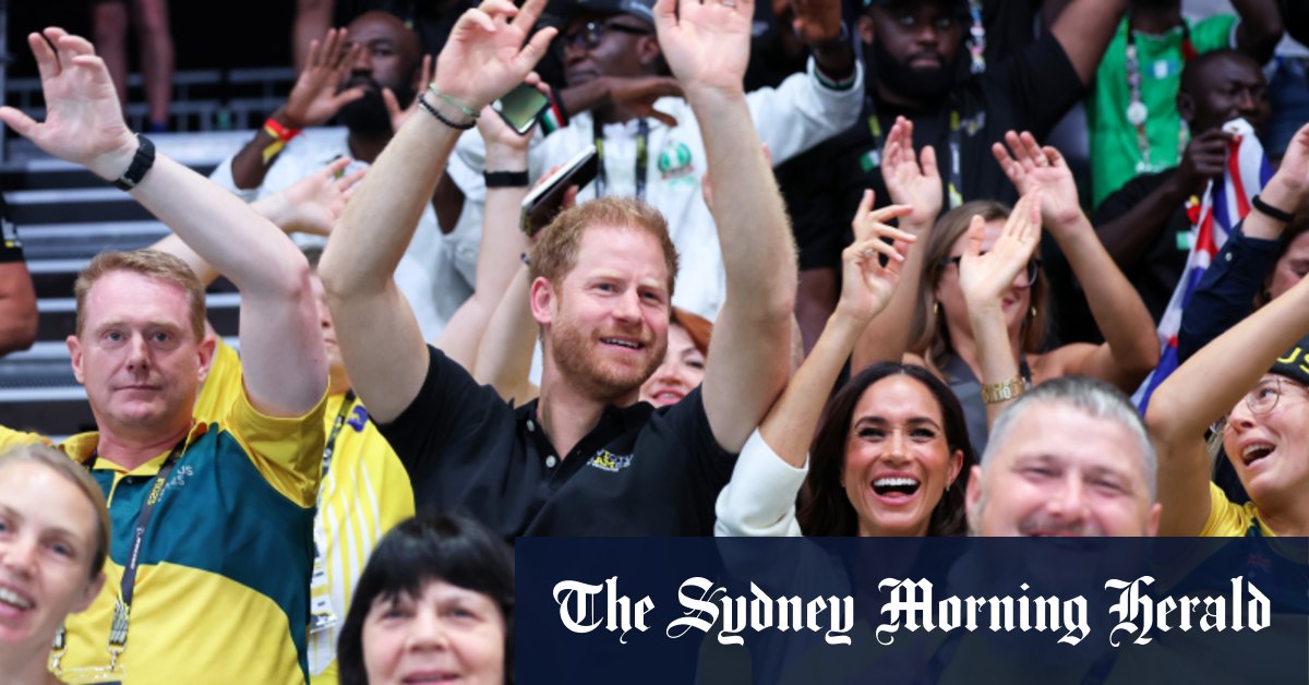 Meghan et Harry encouragent les basketteurs en fauteuil roulant australiens