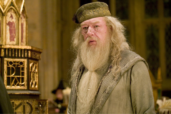 Michael Gambon dans le rôle du professeur Albus Dumbledore dans le film 