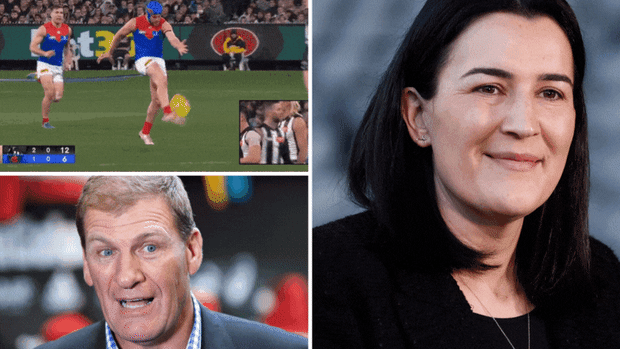 Quelques-unes des figures au centre de l'incident de Brayden Maynard (dans le sens des aiguilles d'une montre en partant du coin supérieur gauche) : Angus Brayshaw et Brayden Maynard, Laura Kane et Michael Christian.