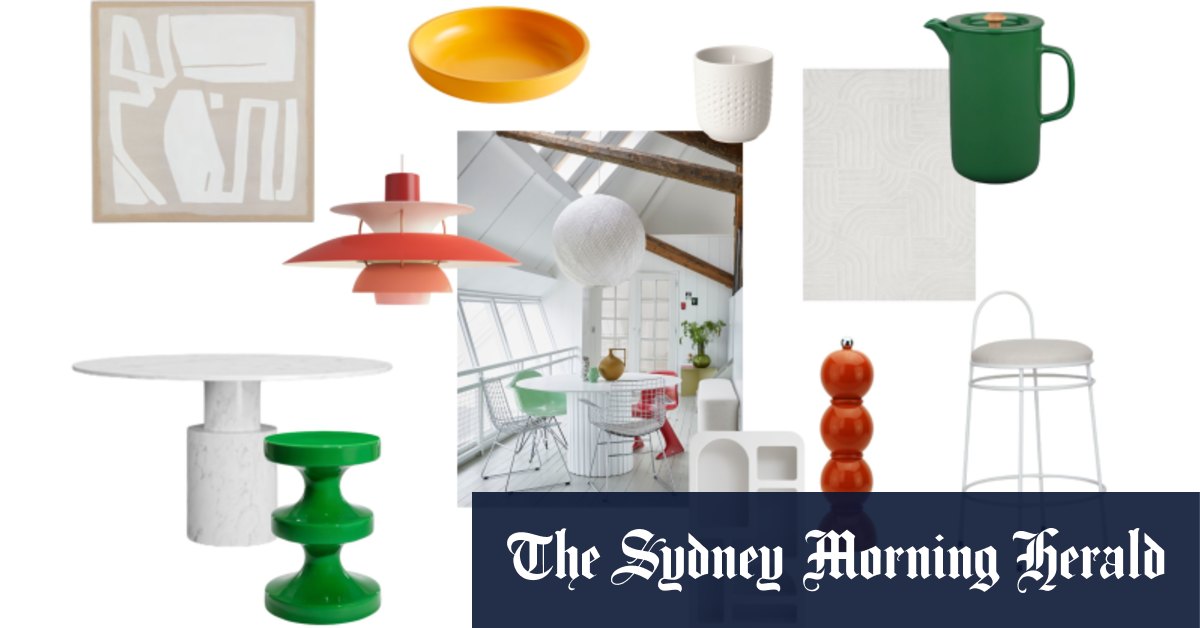 Faites une déclaration en mélangeant une couleur vive dans une pièce à dominante blanche