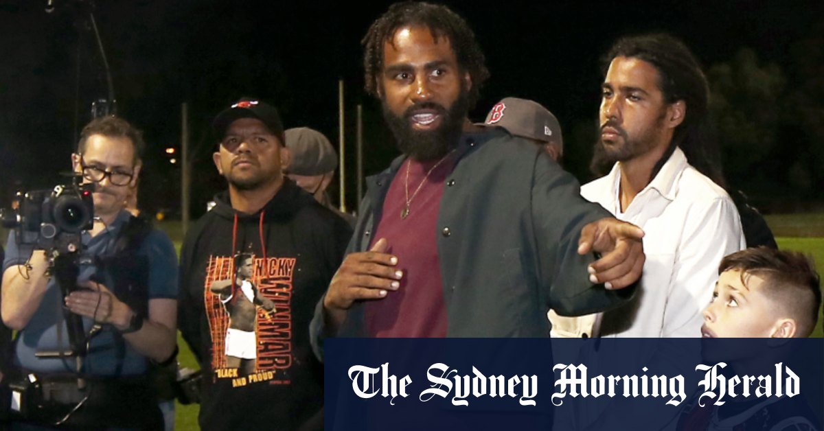 La joie d'Heritier Lumumba au poste de Premier ministre des Collingwood Magpies