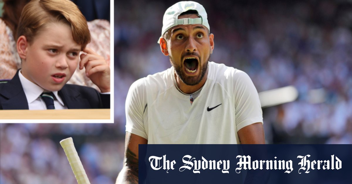 Prince George n'est pas amusé mais Nick Kyrgios n'a aucun regret pour ses pitreries lors de la finale de Wimbledon