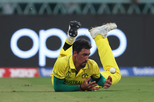 Mitchell Starc laisse tomber une chance contre l'Afrique du Sud.