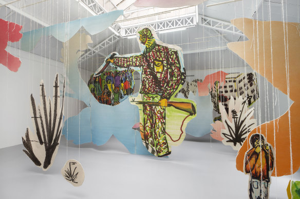 Une des œuvres de l'installation de Halilaj à la Triennale NGV.