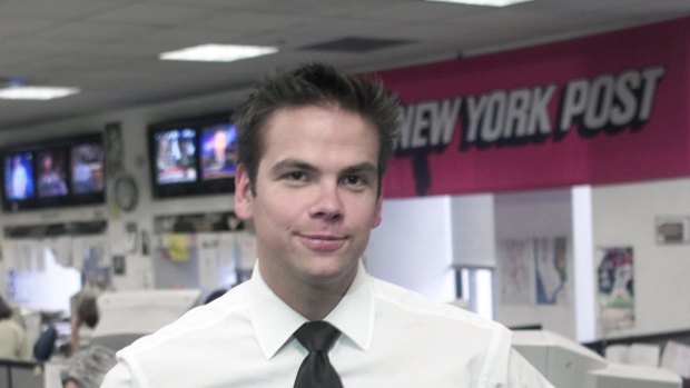 Lachlan Murdoch, photographié ici dans la salle de rédaction du New York Post en 2002, a reçu la couronne familiale.