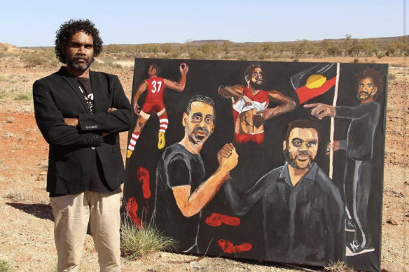 En 2020, Namatjira est devenu le premier artiste autochtone à remporter le prix Archibald, avec son portrait de lui-même et d'Adam Goodes.