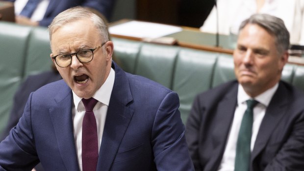 Anthony Albanese affirme que le Parti libéral et les Verts s'associent pour saper l'indépendance de la Banque de réserve.