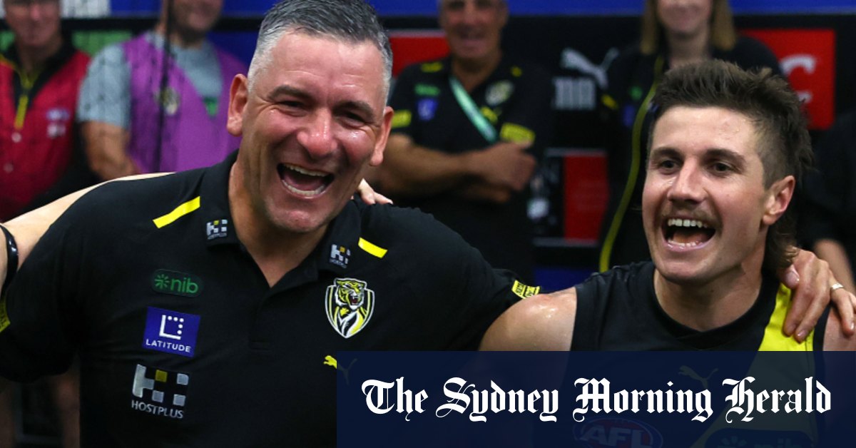 L'entraîneur des Tigers de Richmond, Adem Yze, marque sa première victoire et discute du contrat de Liam Baker