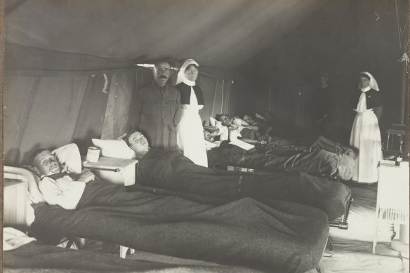 Photographie du troisième hôpital général australien de Lemnos.