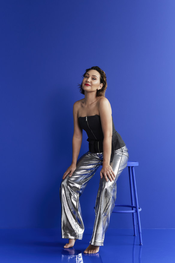 Bustier et jean Zara.