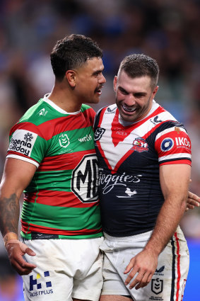Latrell Mitchell et James Tedesco.