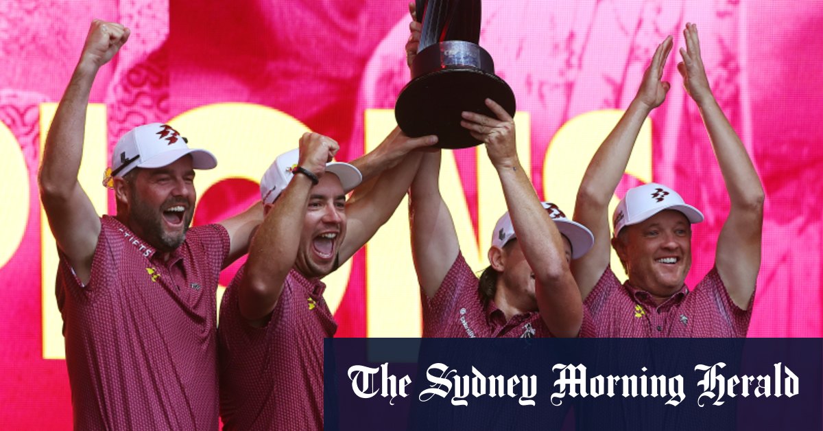 Cameron Smith, Marc Leishman, Lucas Herbert et Matt Jones Ripper GC ont battu Louis Oosthuizen et Dean Burmester Stinger GC dans l'épreuve par équipes d'Adélaïde