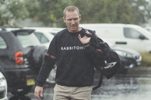 Ben Hornby quittait l'entraînement de South Sydney mardi.