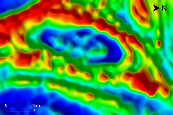 La caractéristique « œil » définie par Terrain Minerals.
