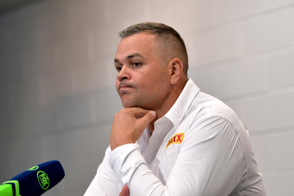 L'entraîneur de Brisbane Anthony Seibold en 2020.