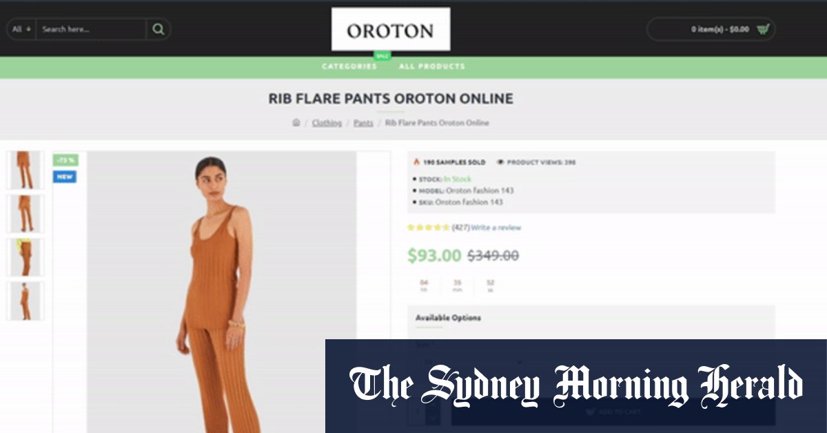 Sites Web frauduleux ciblant les acheteurs de marques australiennes proposant des offres bon marché