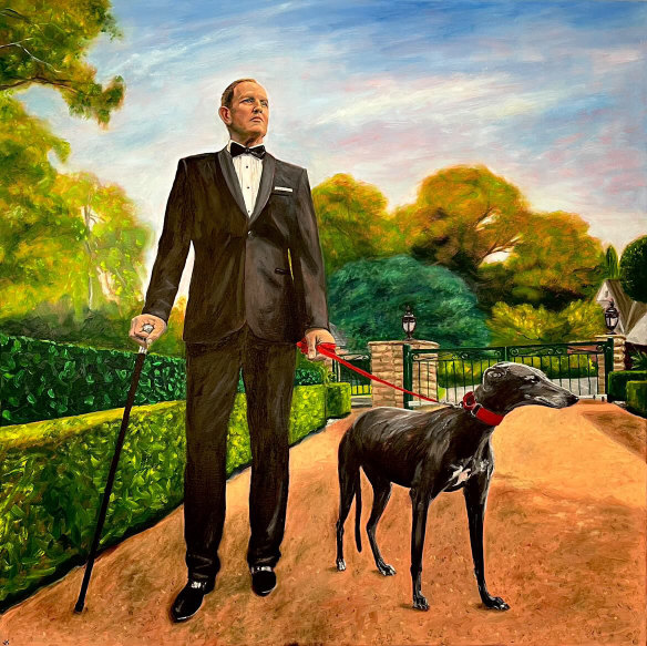 Portrait « Double Act » de Todd McKenney et de sa lévrière Nancye Hayes.