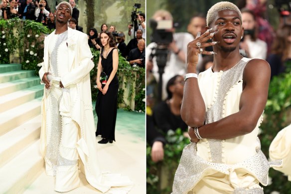Lil Nas X en Luar au Met Gala.