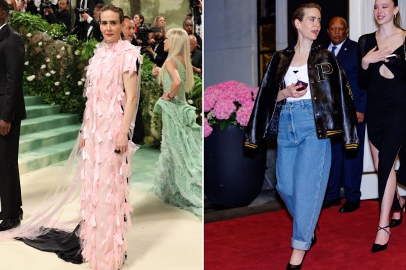 Le confort était la priorité numéro un pour Sarah Paulson lors des after-parties du Met Gala.