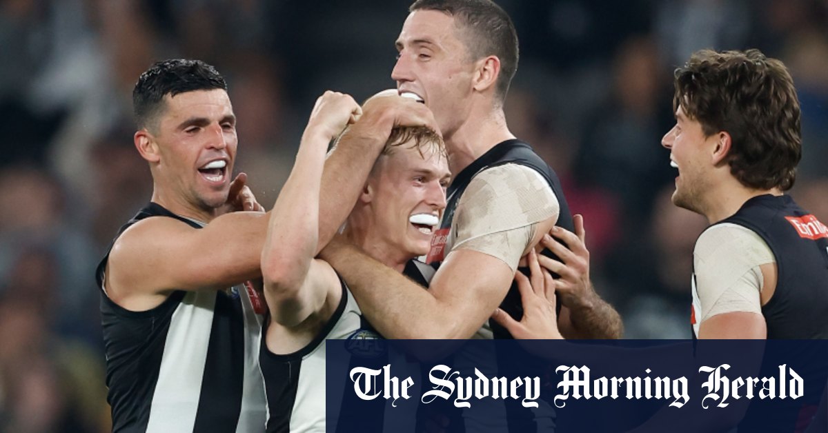 Joe Richards, le jeune pistolet des Collingwood Magpies, sur sa longue route ;  Wangaratta ;  pays Victoria;  Aigles de la côte ouest ;  Bouledogues occidentaux