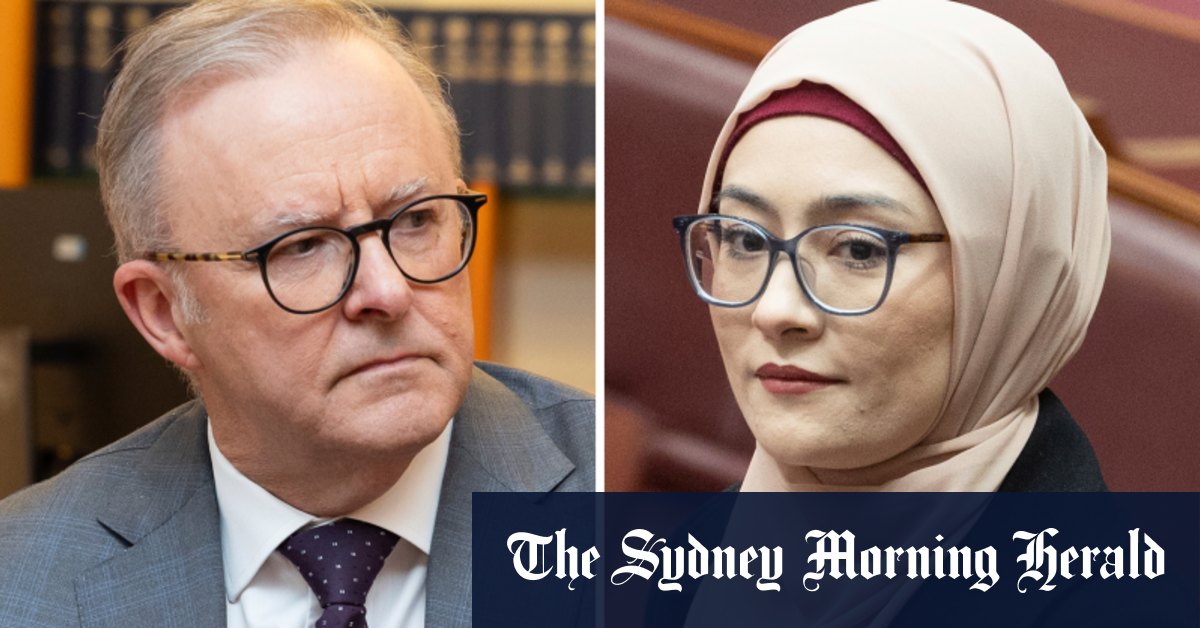 Fatima Payman critiquée par Anthony Albanese pour ses commentaires sur le génocide à Gaza
