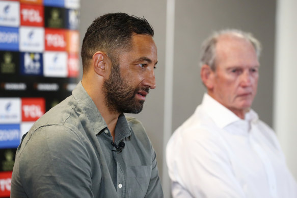 Benji Marshall et Wayne Bennett en 2021.