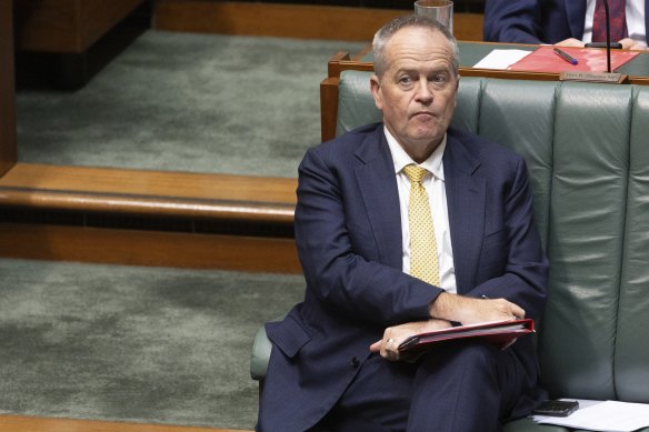 Bill Shorten pendant l'heure des questions.