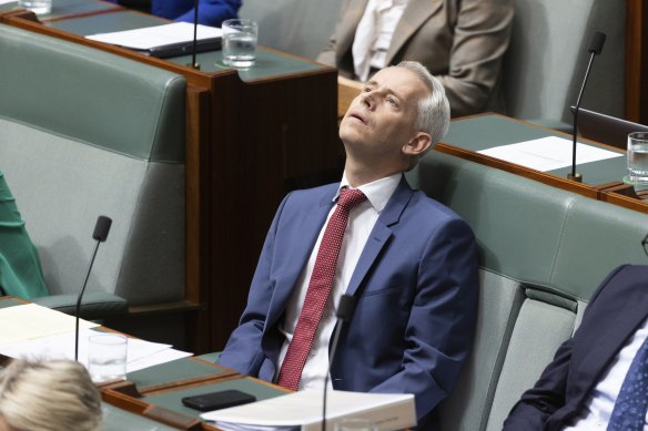 Le ministre de l'Immigration pendant l'heure des questions.