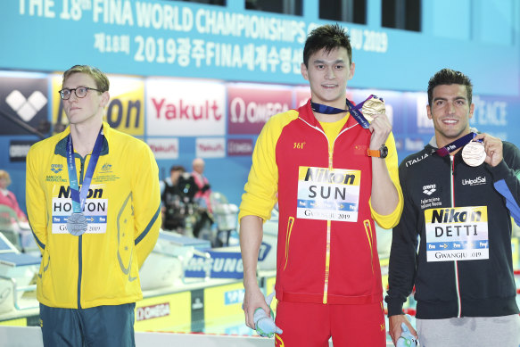 L'Australien Mack Horton a refusé de partager le podium avec Sun Yang aux championnats du monde.
