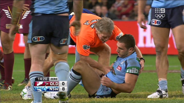 Robbie Farah a subi une commotion cérébrale après être entré en collision avec la tête de Myles lors d'un tacle en 2012.