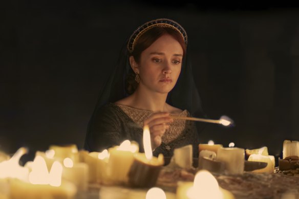 Olivia Cooke dans le rôle d'Alicent Hightower dans La Maison du Dragon.