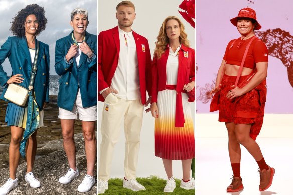 Équipe australienne en Sportscraft; L'uniforme de la cérémonie d'ouverture des Jeux olympiques espagnols; Les créations de Lululemon pour l'équipe canadienne.