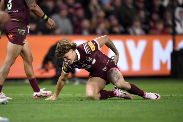 Reece Walsh a été battu lors du troisième match pour les Maroons.