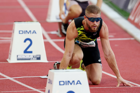 CJ Allen s'aligne pour la finale du 400 m haies hommes à la Diamond League 2024 - Herculis à Monaco en juillet.